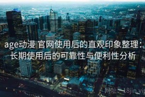 age动漫 官网使用后的直观印象整理：长期使用后的可靠性与便利性分析