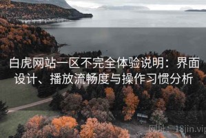 白虎网站一区不完全体验说明：界面设计、播放流畅度与操作习惯分析