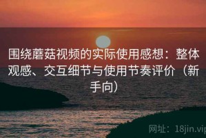 围绕蘑菇视频的实际使用感想：整体观感、交互细节与使用节奏评价（新手向）