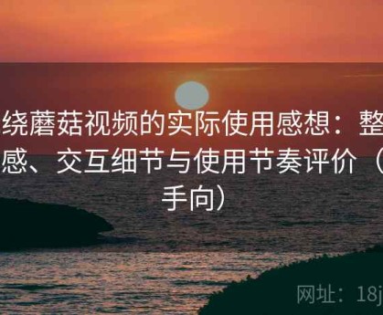 围绕蘑菇视频的实际使用感想：整体观感、交互细节与使用节奏评价（新手向）