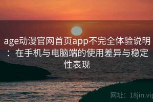 age动漫官网首页app不完全体验说明：在手机与电脑端的使用差异与稳定性表现