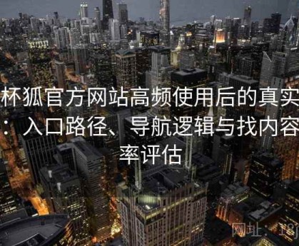 茶杯狐官方网站高频使用后的真实结论：入口路径、导航逻辑与找内容效率评估