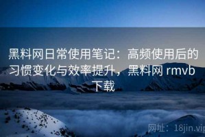 黑料网日常使用笔记：高频使用后的习惯变化与效率提升，黑料网 rmvb 下载