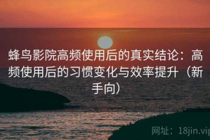 蜂鸟影院高频使用后的真实结论：高频使用后的习惯变化与效率提升（新手向）