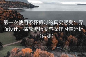 第一次使用茶杯狐时的真实感受：界面设计、播放流畅度与操作习惯分析（实测）