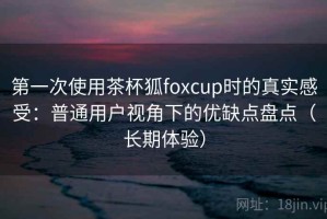 第一次使用茶杯狐foxcup时的真实感受：普通用户视角下的优缺点盘点（长期体验）