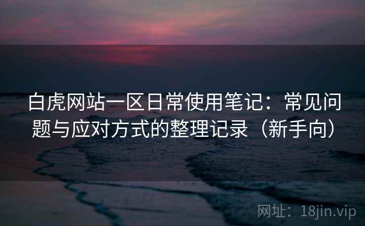 白虎网站一区日常使用笔记：常见问题与应对方式的整理记录（新手向）