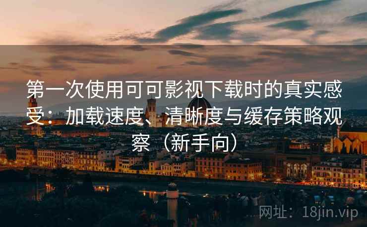 第一次使用可可影视下载时的真实感受：加载速度、清晰度与缓存策略观察（新手向）