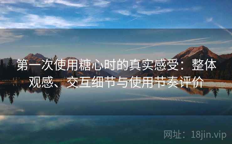 第一次使用糖心时的真实感受：整体观感、交互细节与使用节奏评价