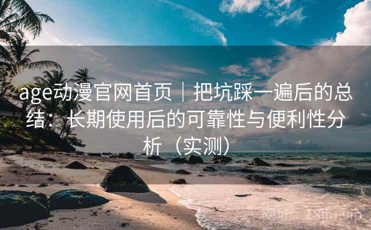 age动漫官网首页｜把坑踩一遍后的总结：长期使用后的可靠性与便利性分析（实测）