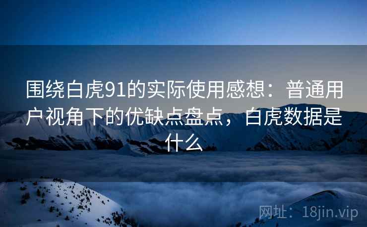 围绕白虎91的实际使用感想：普通用户视角下的优缺点盘点，白虎数据是什么