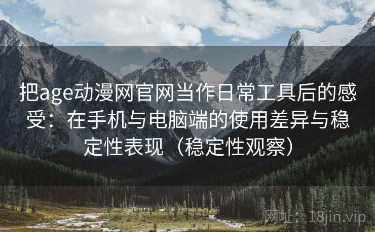 把age动漫网官网当作日常工具后的感受：在手机与电脑端的使用差异与稳定性表现（稳定性观察）