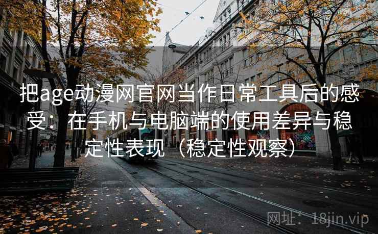 把age动漫网官网当作日常工具后的感受：在手机与电脑端的使用差异与稳定性表现（稳定性观察）