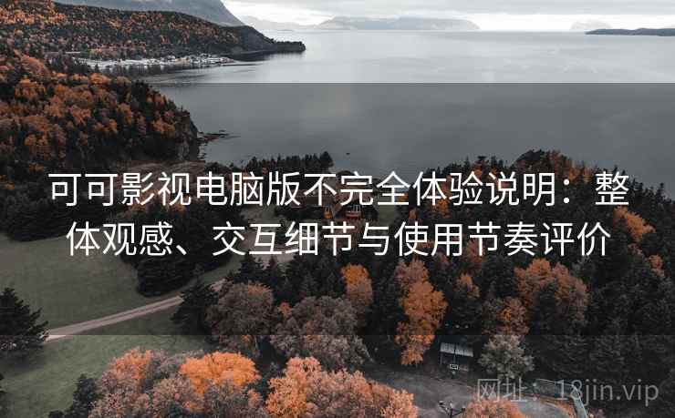 可可影视电脑版不完全体验说明：整体观感、交互细节与使用节奏评价