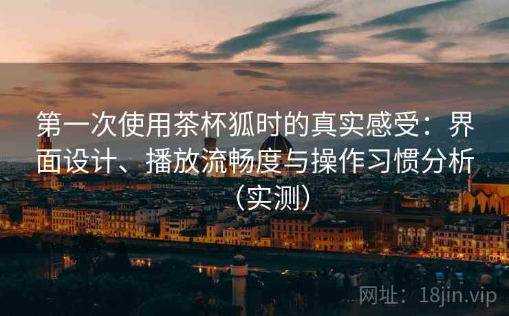 第一次使用茶杯狐时的真实感受：界面设计、播放流畅度与操作习惯分析（实测）