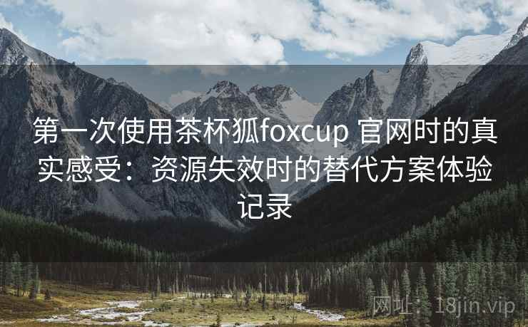 第一次使用茶杯狐foxcup 官网时的真实感受：资源失效时的替代方案体验记录